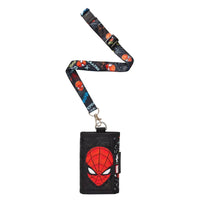 SMGL Spider-Man Black Tri-Fold Lanyard Wallet