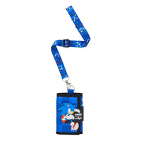 SMGL Sonic the Hedgehog Blue Tri-Fold Lanyard Wallet