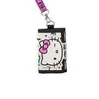 SMGL Hello Kitty White Tri-Fold Lanyard Wallet