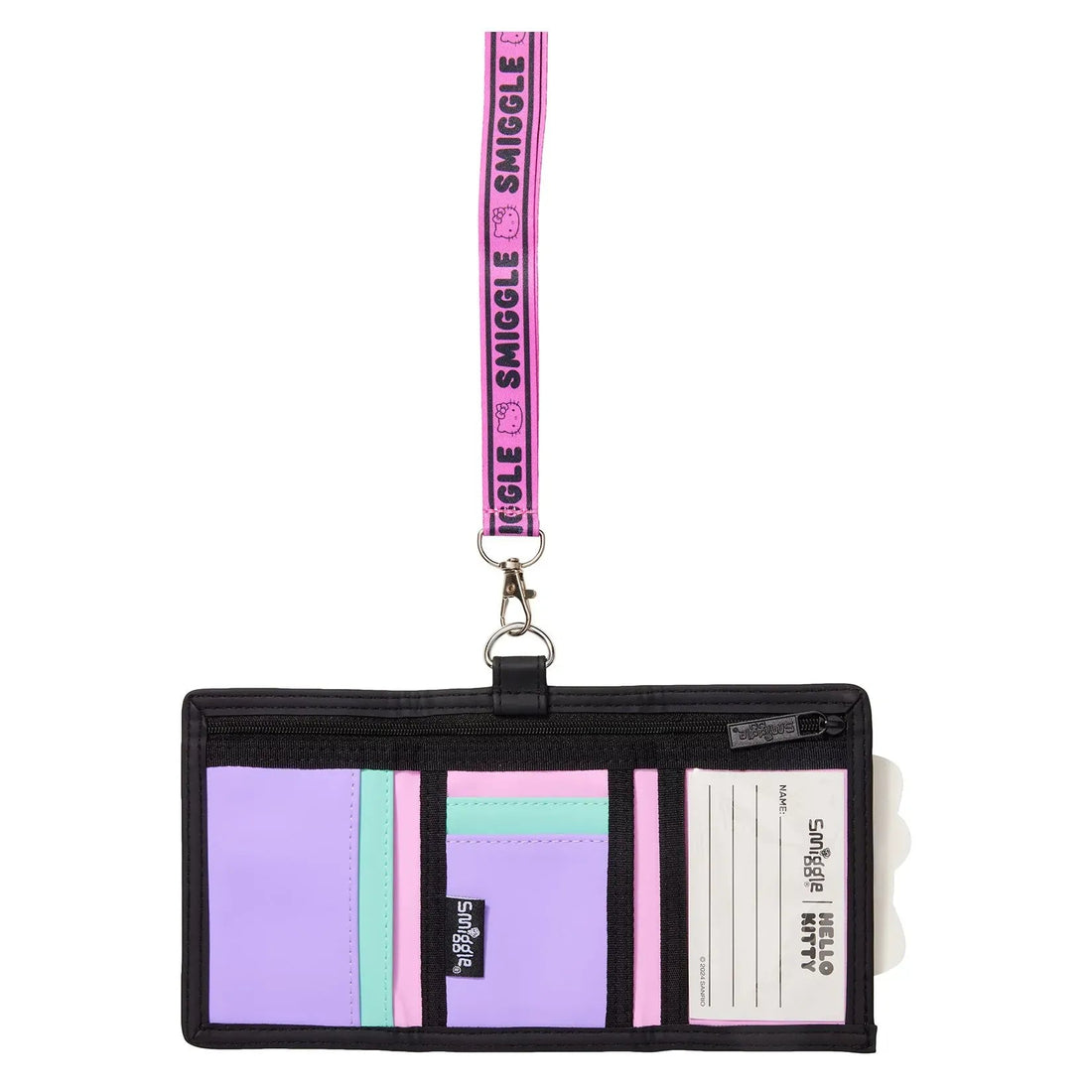 SMGL Hello Kitty White Tri-Fold Lanyard Wallet