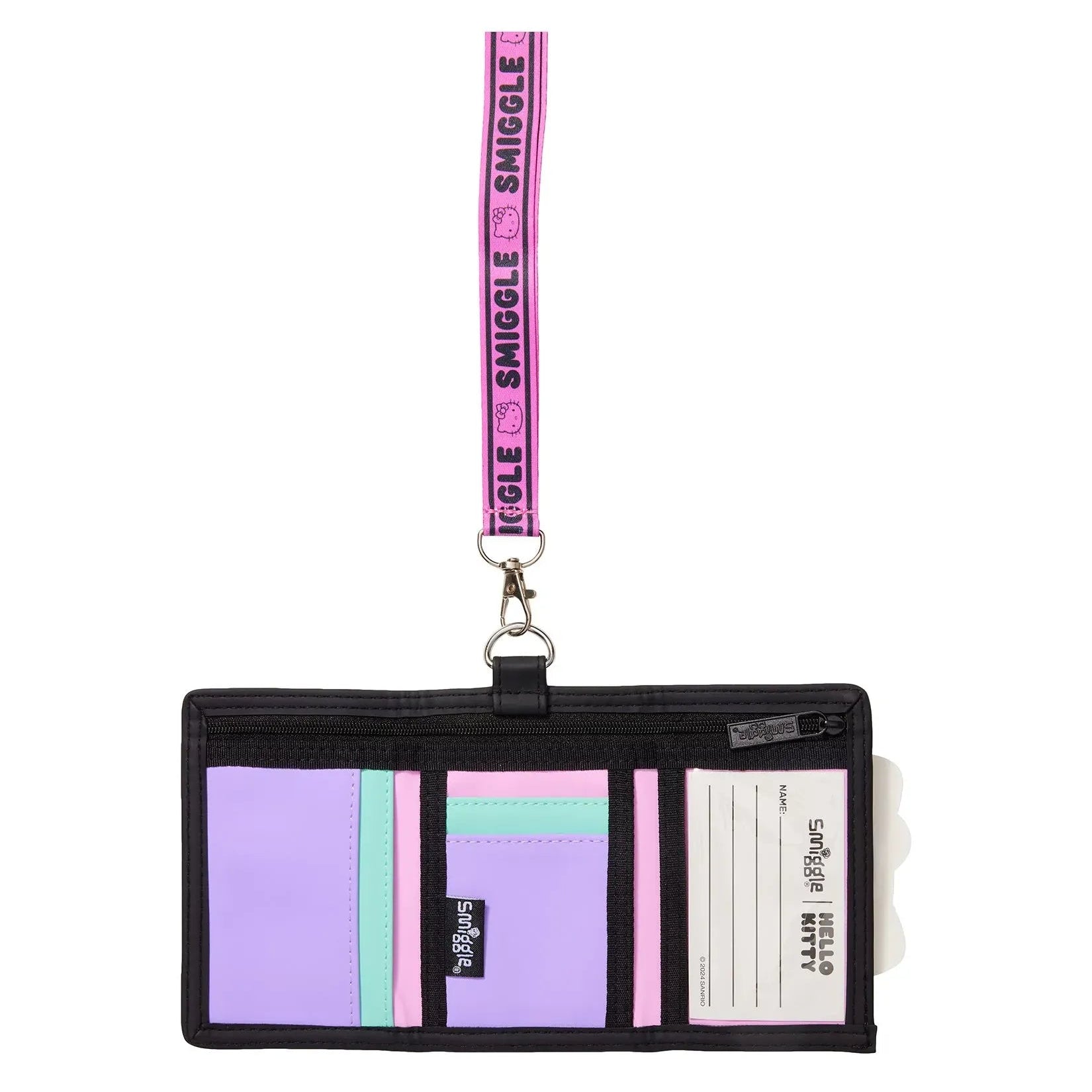 SMGL Hello Kitty White Tri-Fold Lanyard Wallet