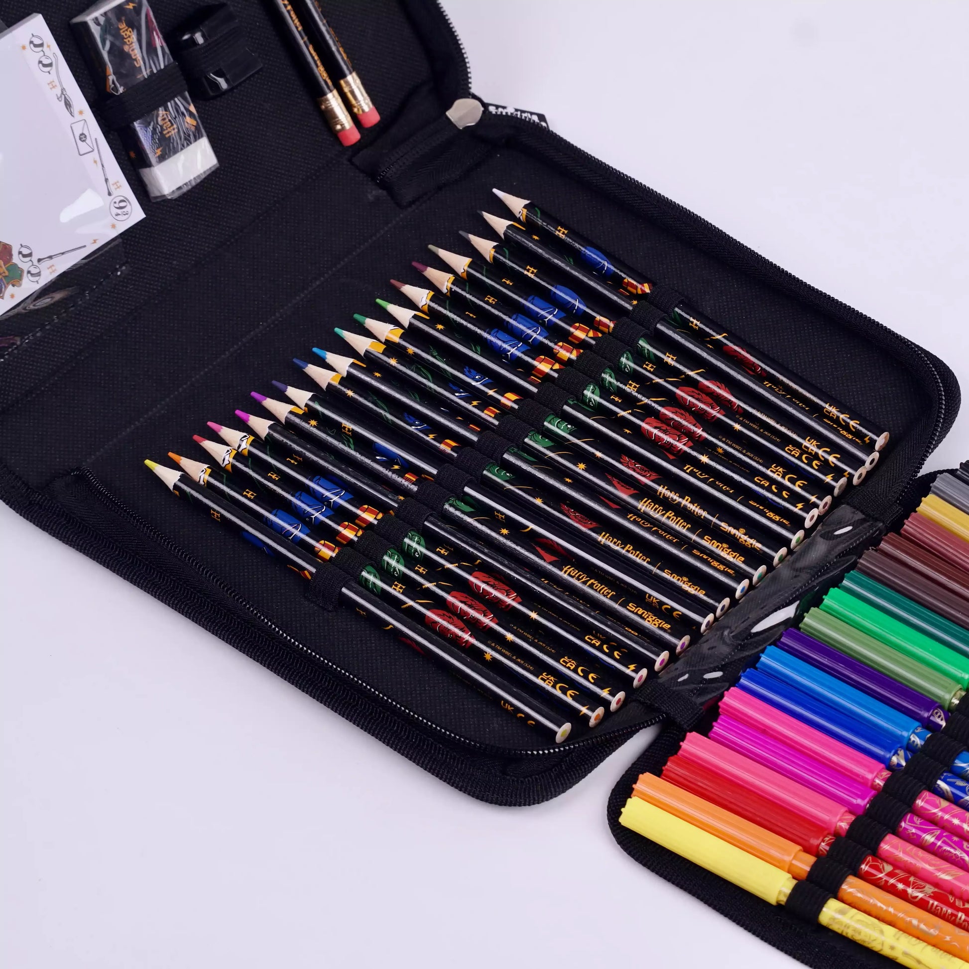 SMGL Hogwarts Houses Black Hardtop Stationery Gift Pack