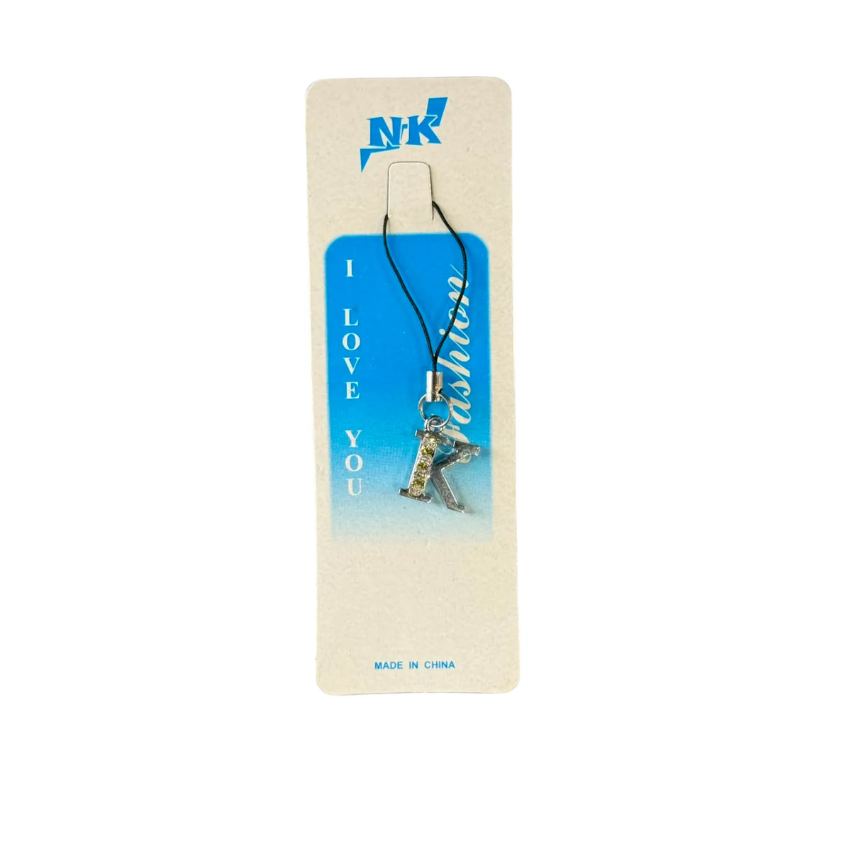 Sparkling Rhinestone Alphabet Initial Keychain