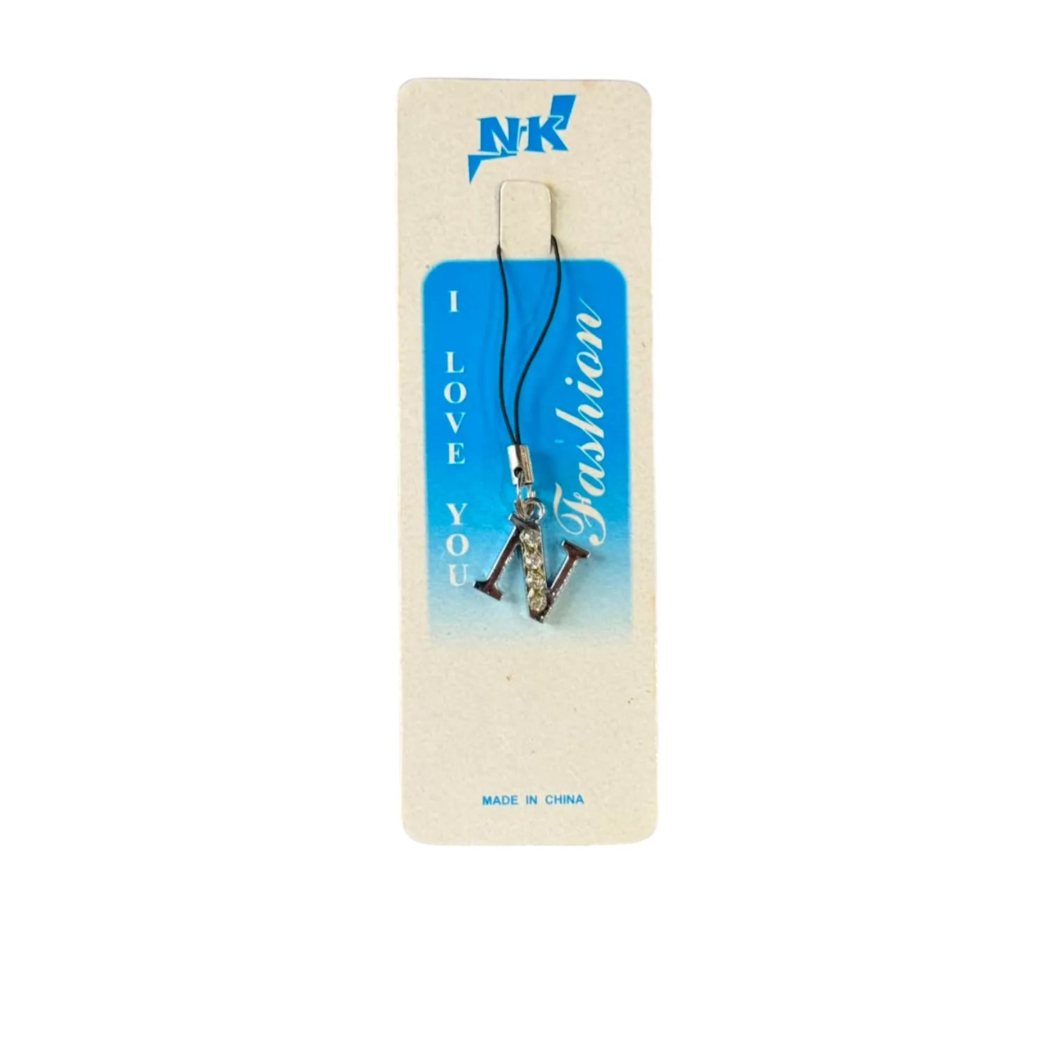 Sparkling Rhinestone Alphabet Initial Keychain