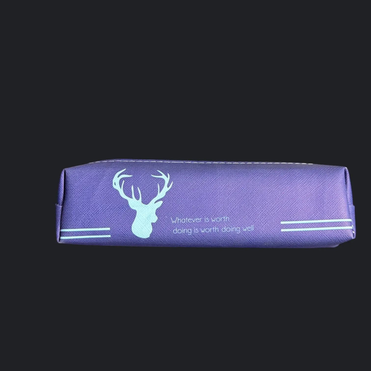 Sleek Zipper Stationery Pencil Pouch