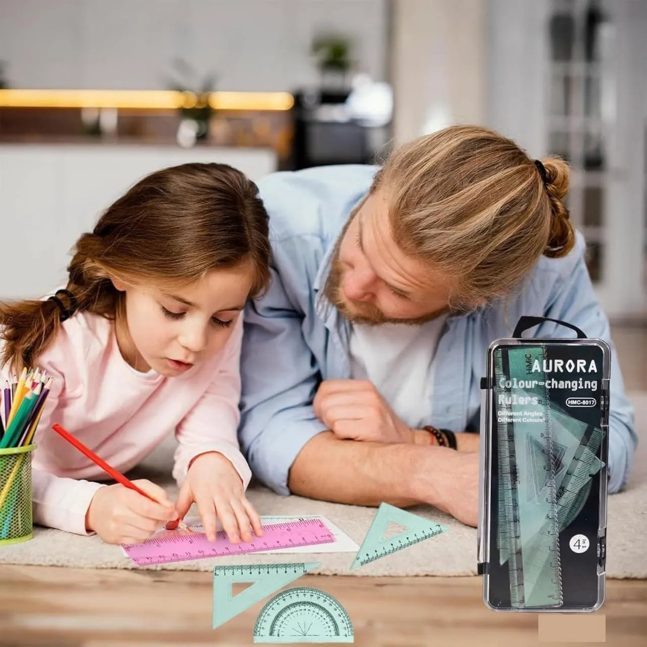 Aurora Color-Changing Geometry Ruler
