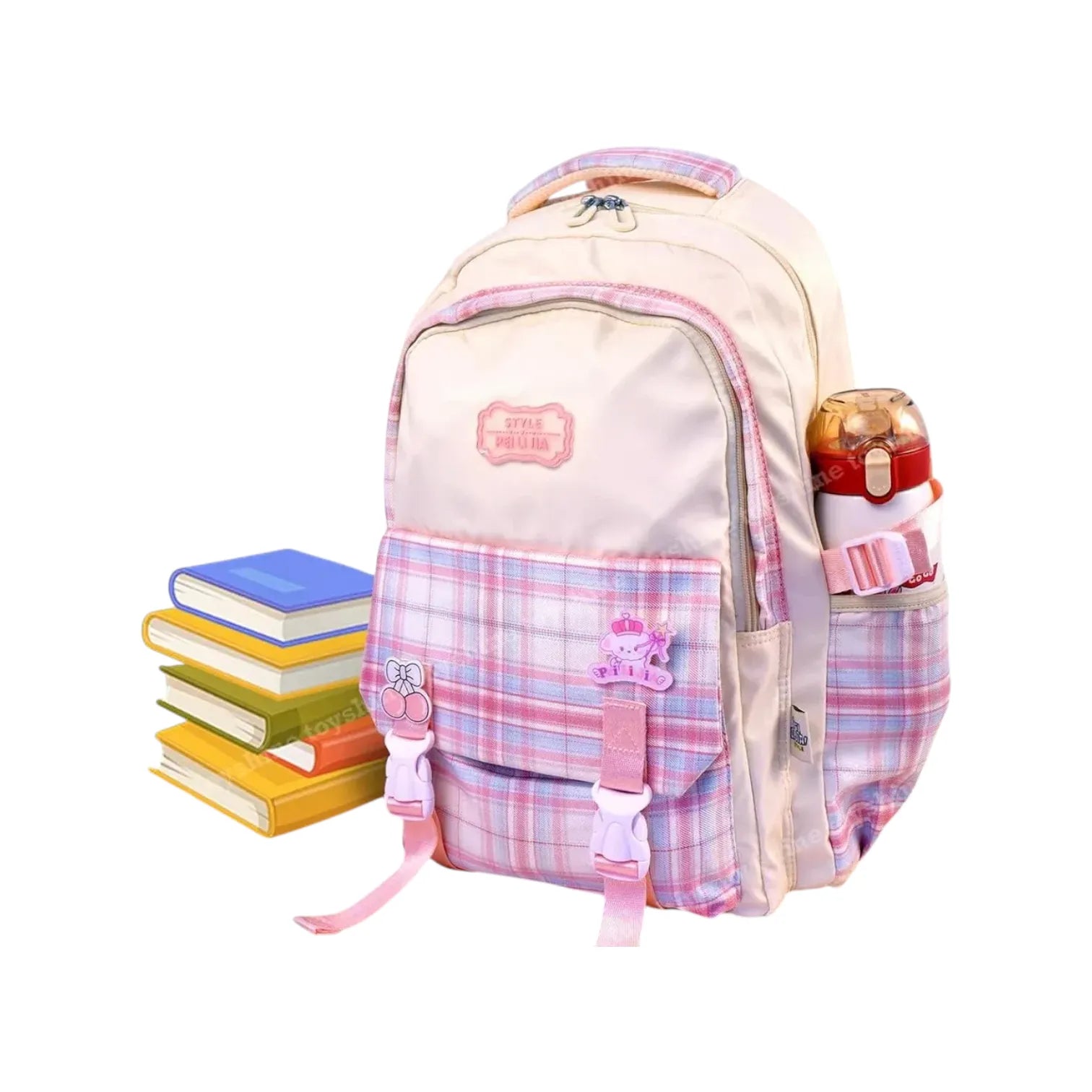 Pastel Plaid Kawaii Backpack