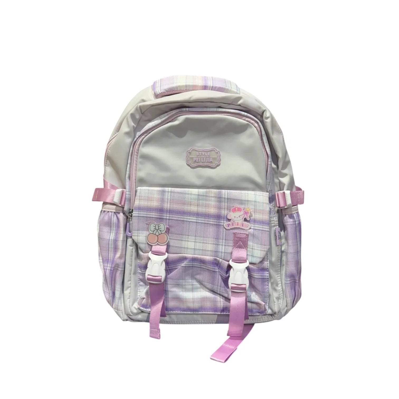 Pastel Plaid Kawaii Backpack
