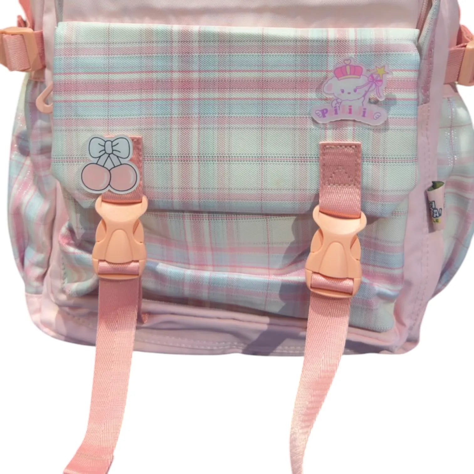 Pastel Plaid Kawaii Backpack