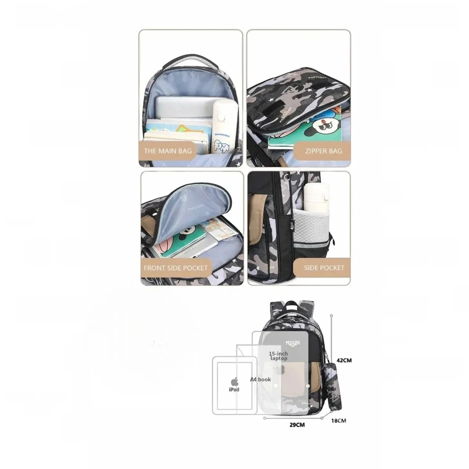 Urban Camo Multi-Pocket Tactical Backpack
