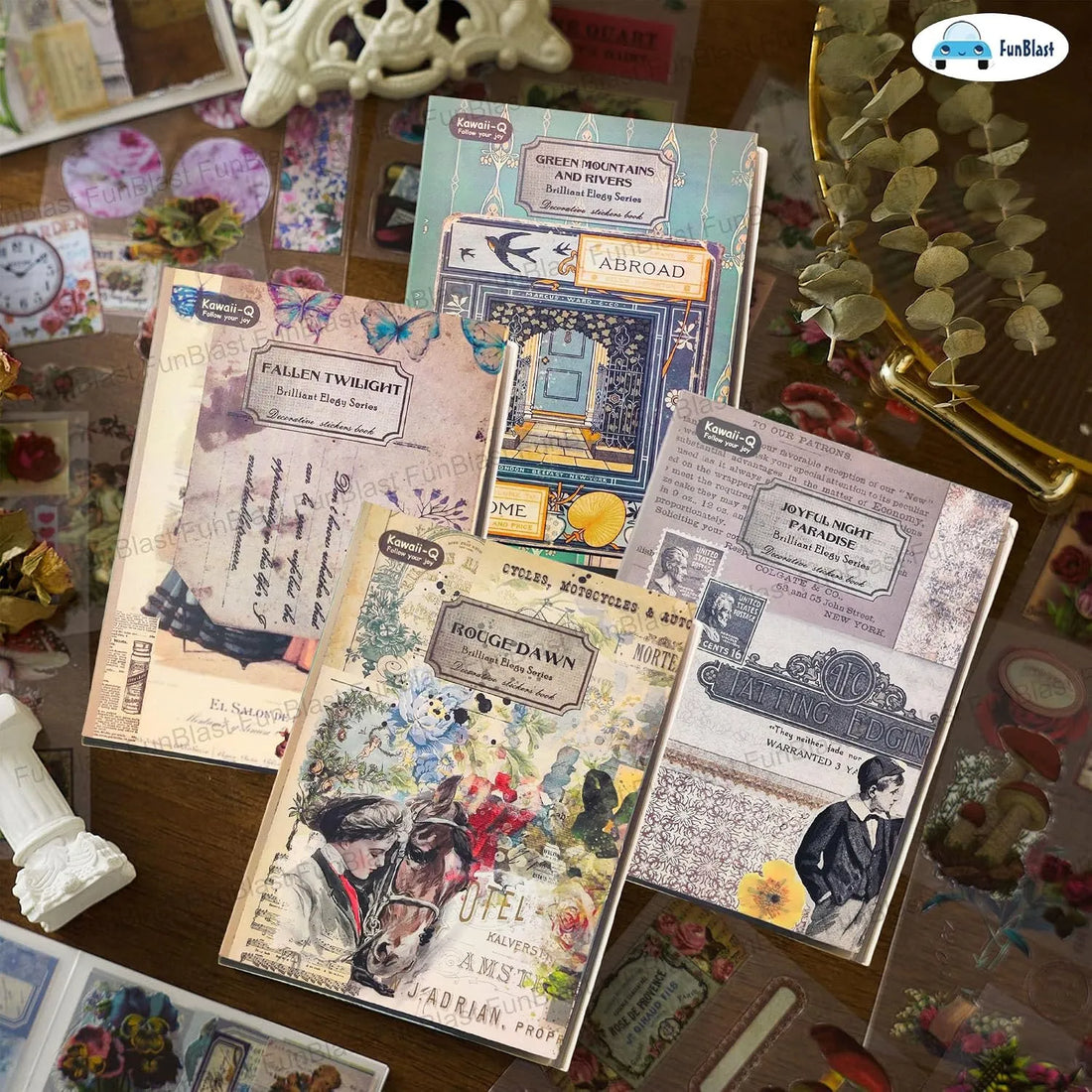 Vintage Ephemera Decorative Sticker Book Set