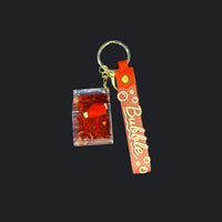 Floating Liquid Heart Quicksand Keychain