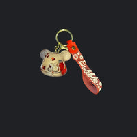 Floating Liquid Heart Quicksand Keychain