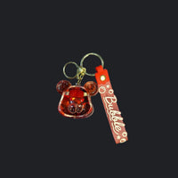 Floating Liquid Heart Quicksand Keychain