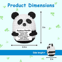 Positive Crochet Panda Keychain