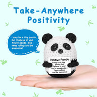 Positive Crochet Panda Keychain