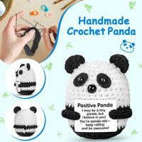 Positive Crochet Panda Keychain