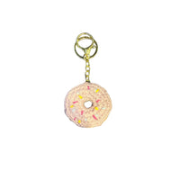 Handmade Crochet Glazed Donut Keychain