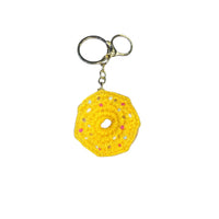 Handmade Crochet Glazed Donut Keychain