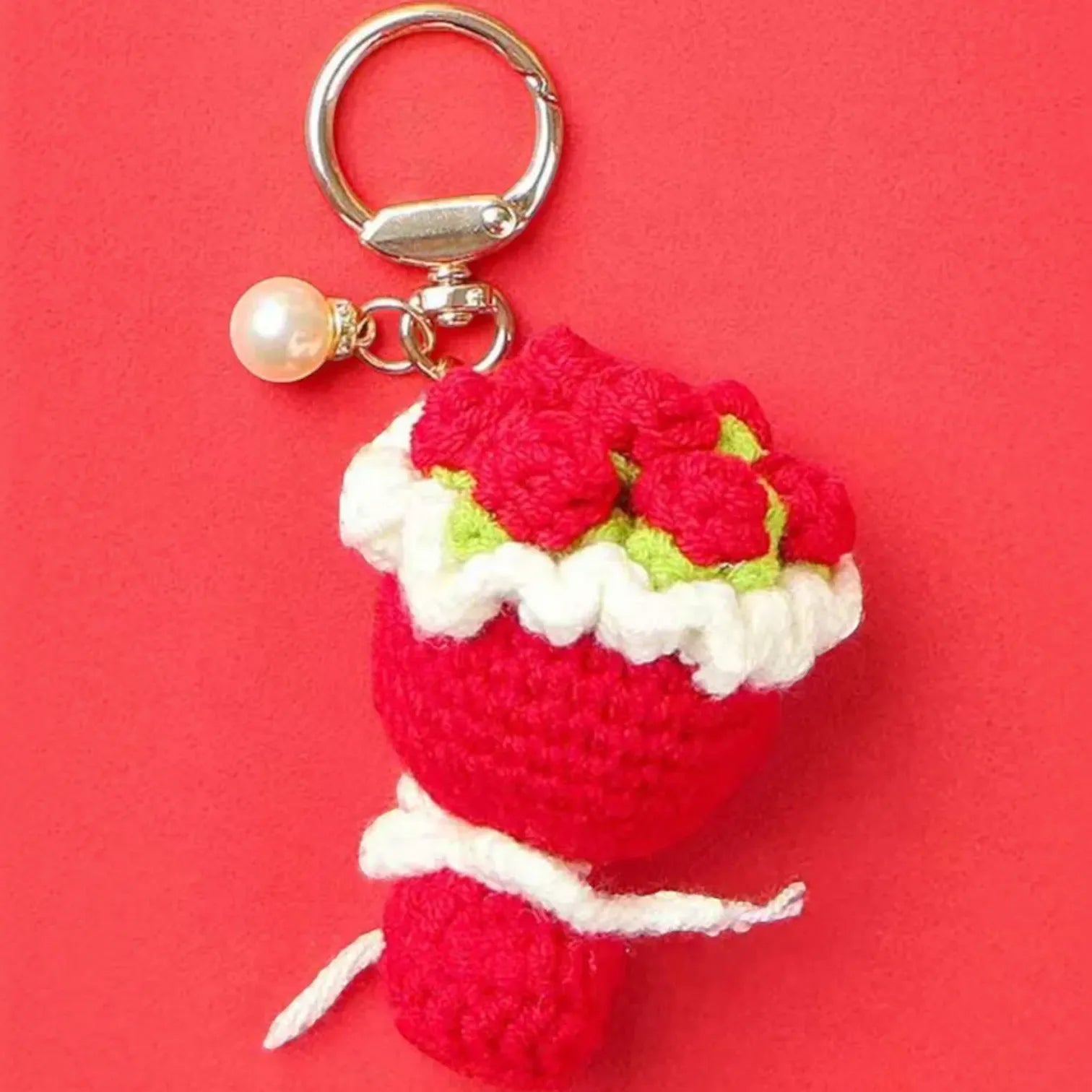 Handmade Crochet Mini Flower Bouquet Keychain