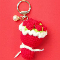 Handmade Crochet Mini Flower Bouquet Keychain