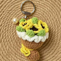 Handmade Crochet Mini Flower Bouquet Keychain