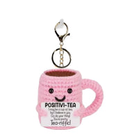 Positive Crochet Positivitea Cup Keychain