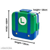 Mario Kingdom Overalls Suitcase Bento Lunch Box