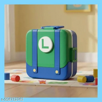 Mario Kingdom Overalls Suitcase Bento Lunch Box