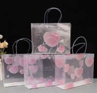 Frosted Pink Valentine 3D Heart Gift Tote Bag
