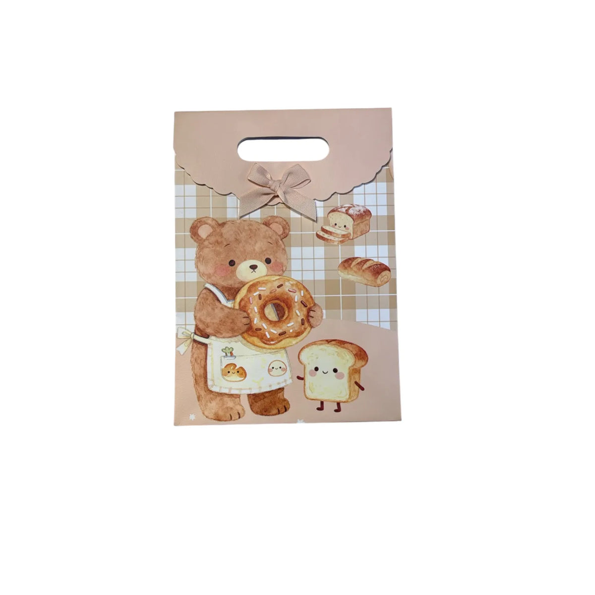 Aesthetic Pastel Floral and Teddy Bear Boutique Gift Bags
