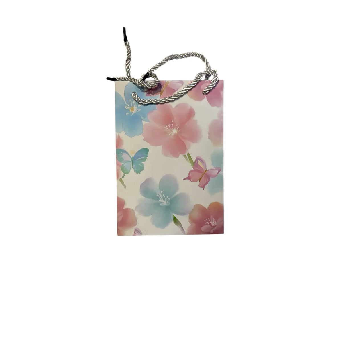 Aesthetic Pastel Floral and Teddy Bear Boutique Gift Bags