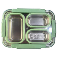 3-Compartment Stainless Steel Bento Lunch Box