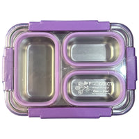3-Compartment Stainless Steel Bento Lunch Box