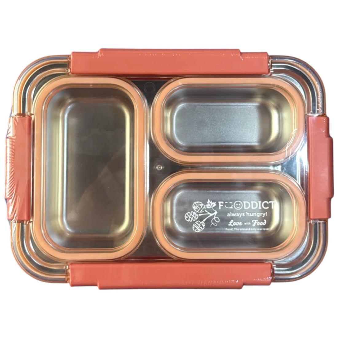 3-Compartment Stainless Steel Bento Lunch Box