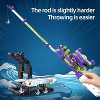 Mini Baitcaster Mechanical Fishing Rod Building Set (235 Pcs)