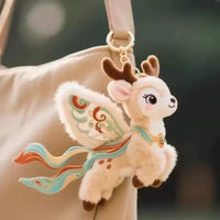 Celestial Winged Deer Plush Keychain