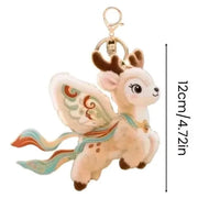 Celestial Winged Deer Plush Keychain