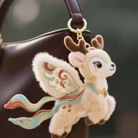 Celestial Winged Deer Plush Keychain