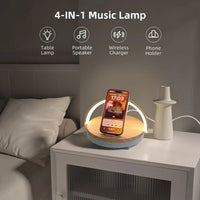 EZVALO 4-in-1 Touch Bedside Lamp Bluetooth Speaker