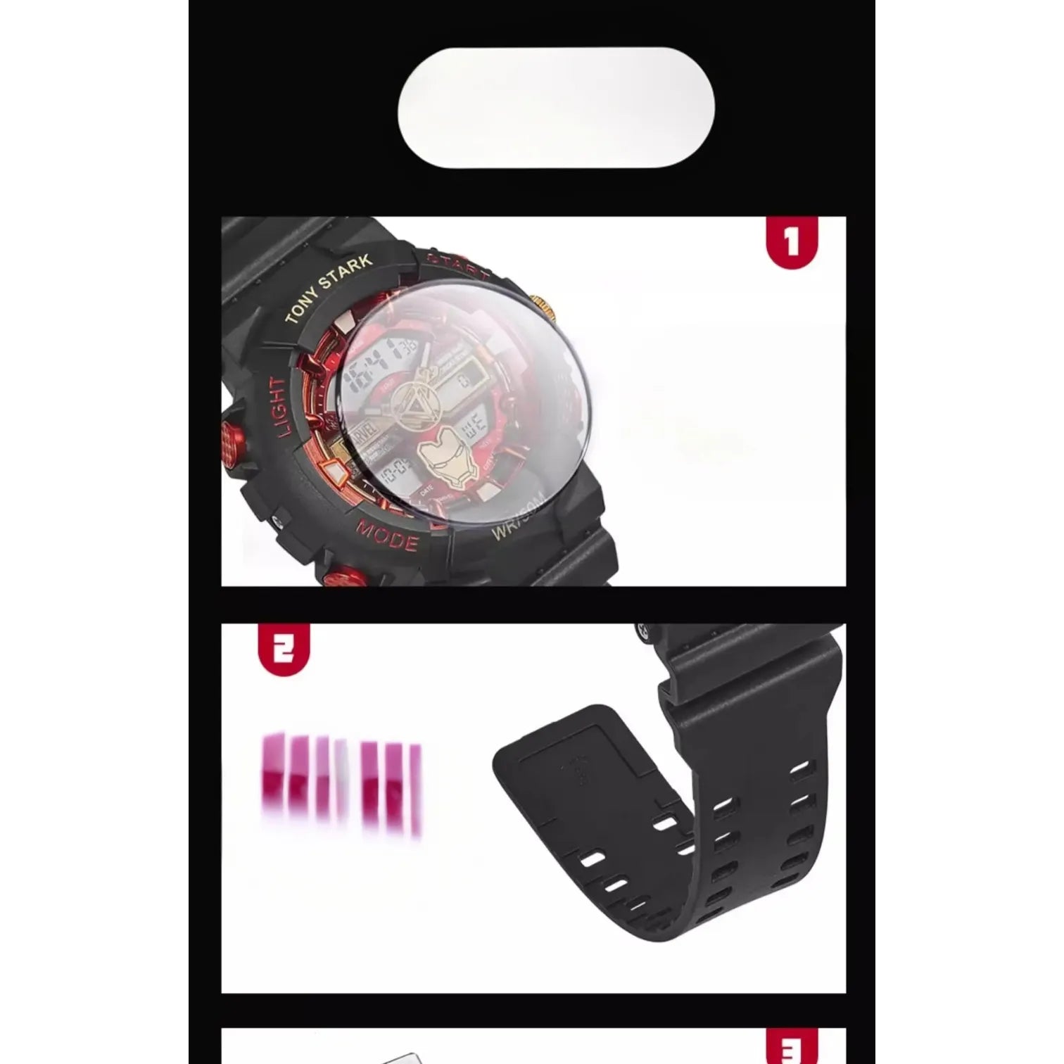 Marvel Tony Stark Dual Display Sports Watch
