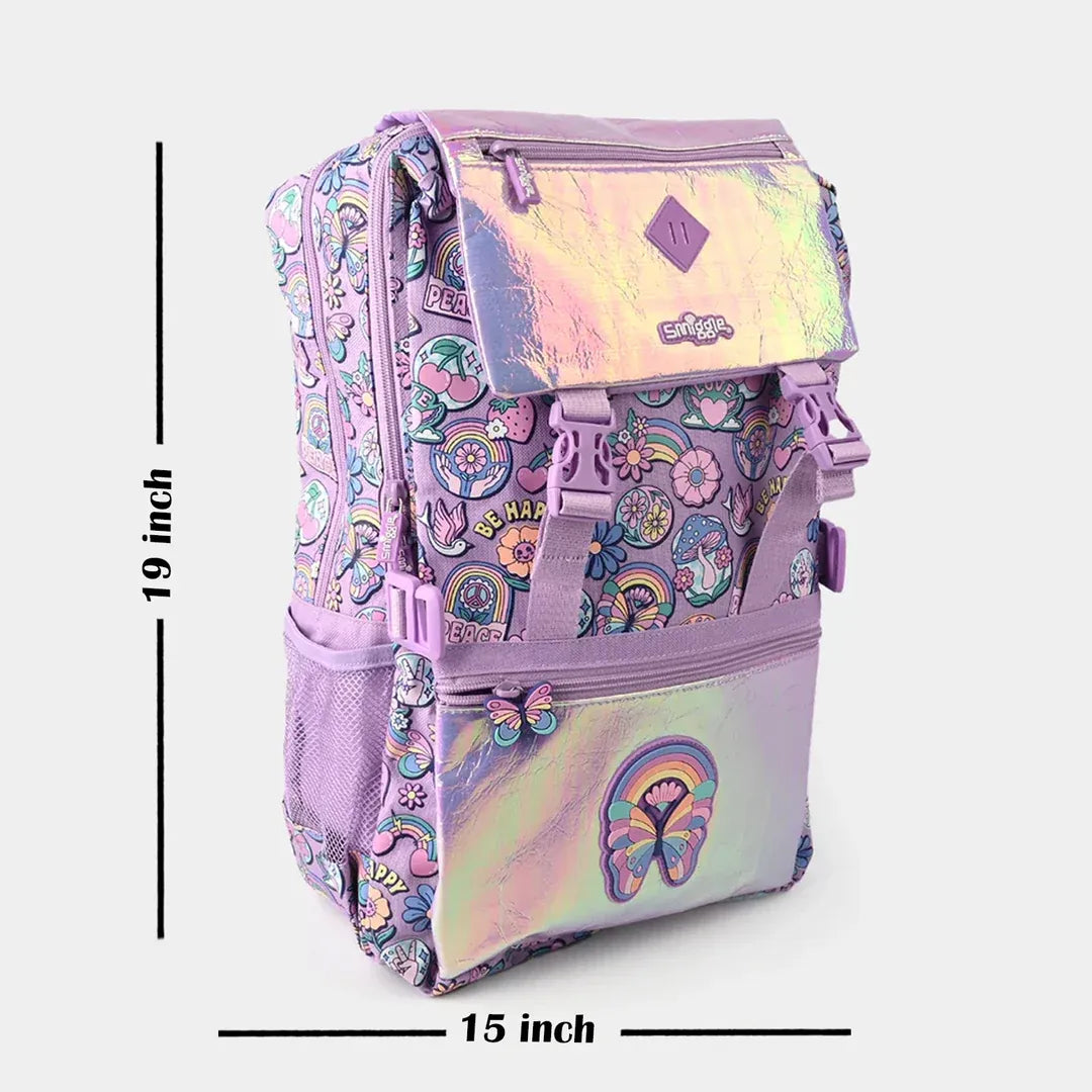SMGL Groovy Holographic Butterfly Buckleflap Backpack