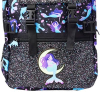 SMGL Celestial Mermaid Crescent Moon Buckleflap Backpack