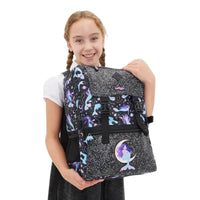 SMGL Celestial Mermaid Crescent Moon Buckleflap Backpack