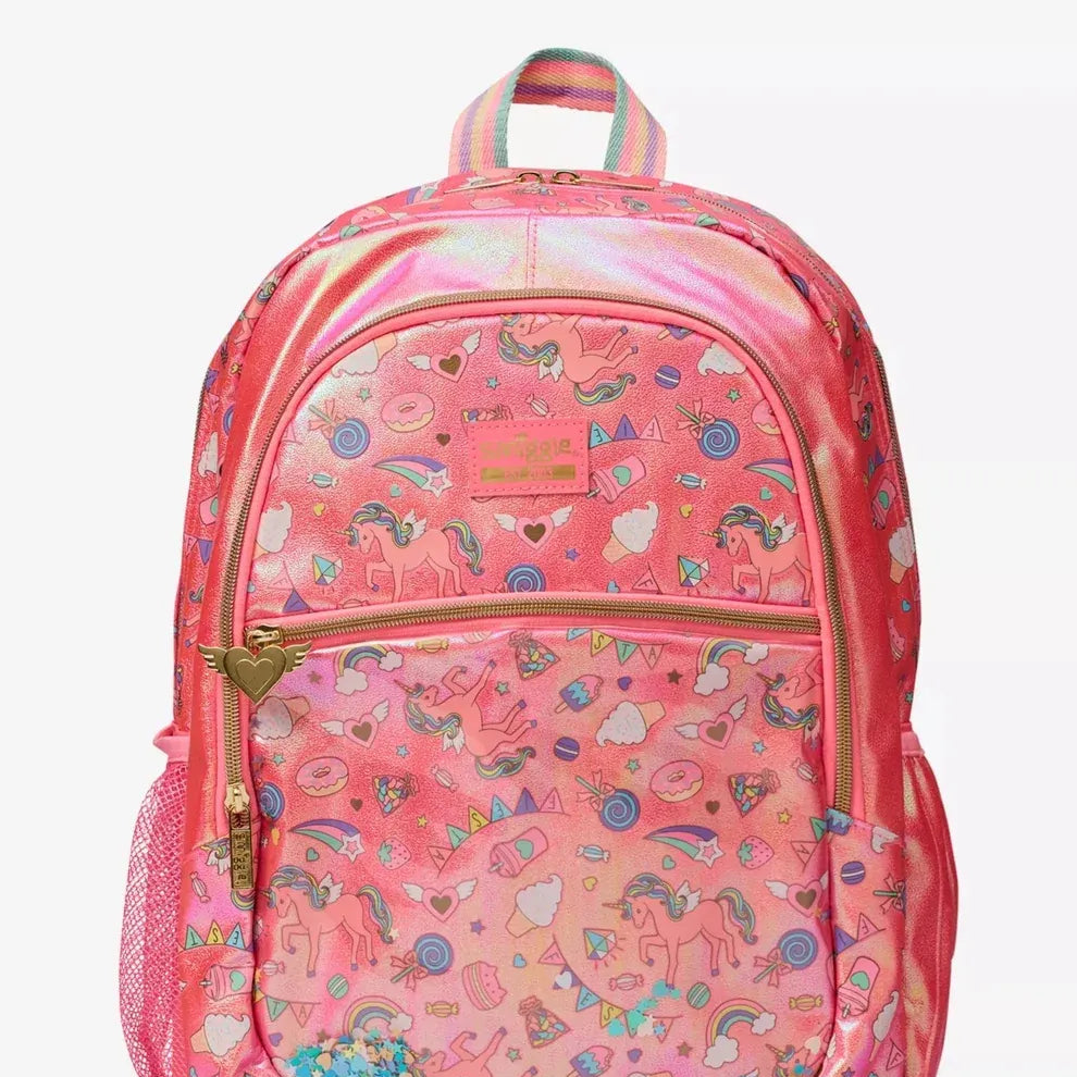 SMGL Magical Unicorn Confetti Shaker Metallic Classic Backpack