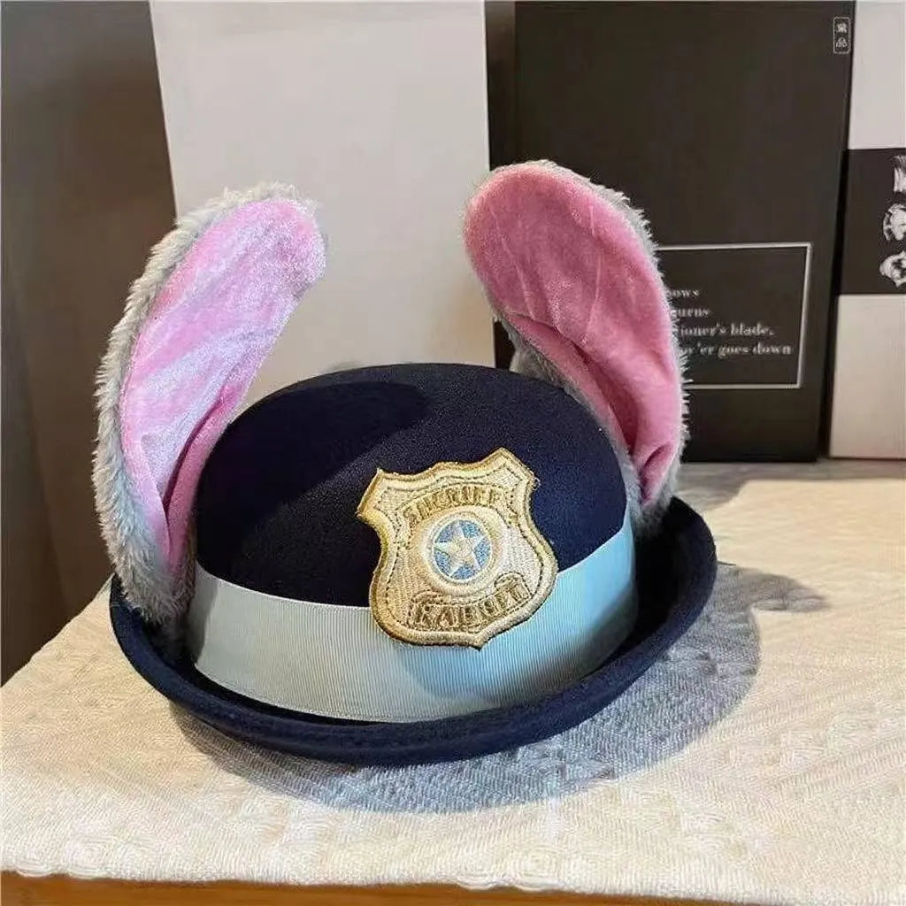 Zootopia Officer Judy Hopps Bunny Ear Bowler Hat