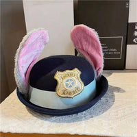 Zootopia Officer Judy Hopps Bunny Ear Bowler Hat