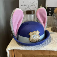 Zootopia Officer Judy Hopps Bunny Ear Bowler Hat