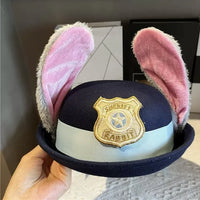 Zootopia Officer Judy Hopps Bunny Ear Bowler Hat