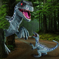 Jurassic World Velociraptor Blue and Baby Raptor Pack Figure (33 cm)